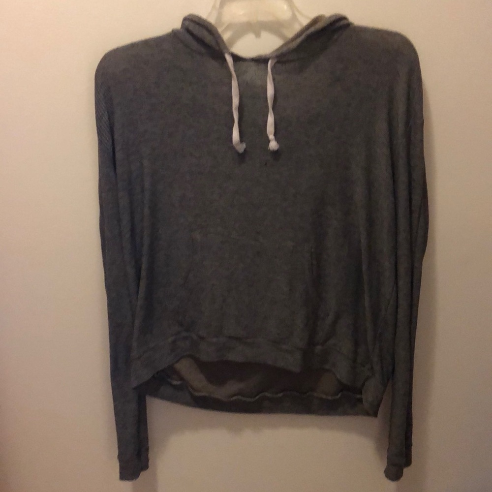 Grey sweatshirt top